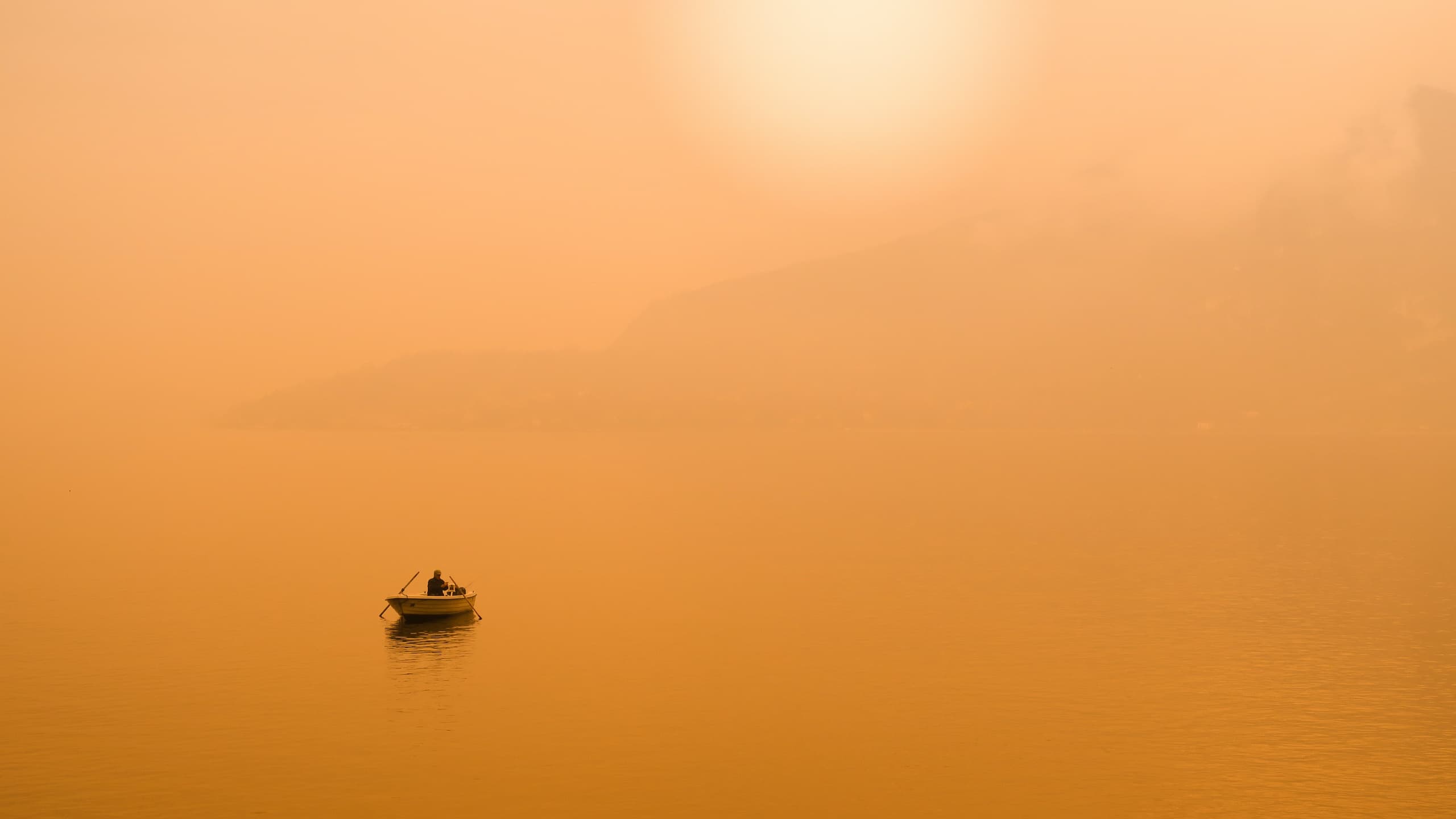 Fisherman at sunset