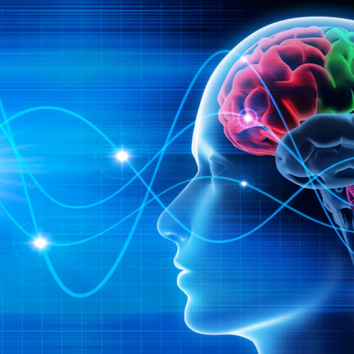 Illustration of a brain in a flow state